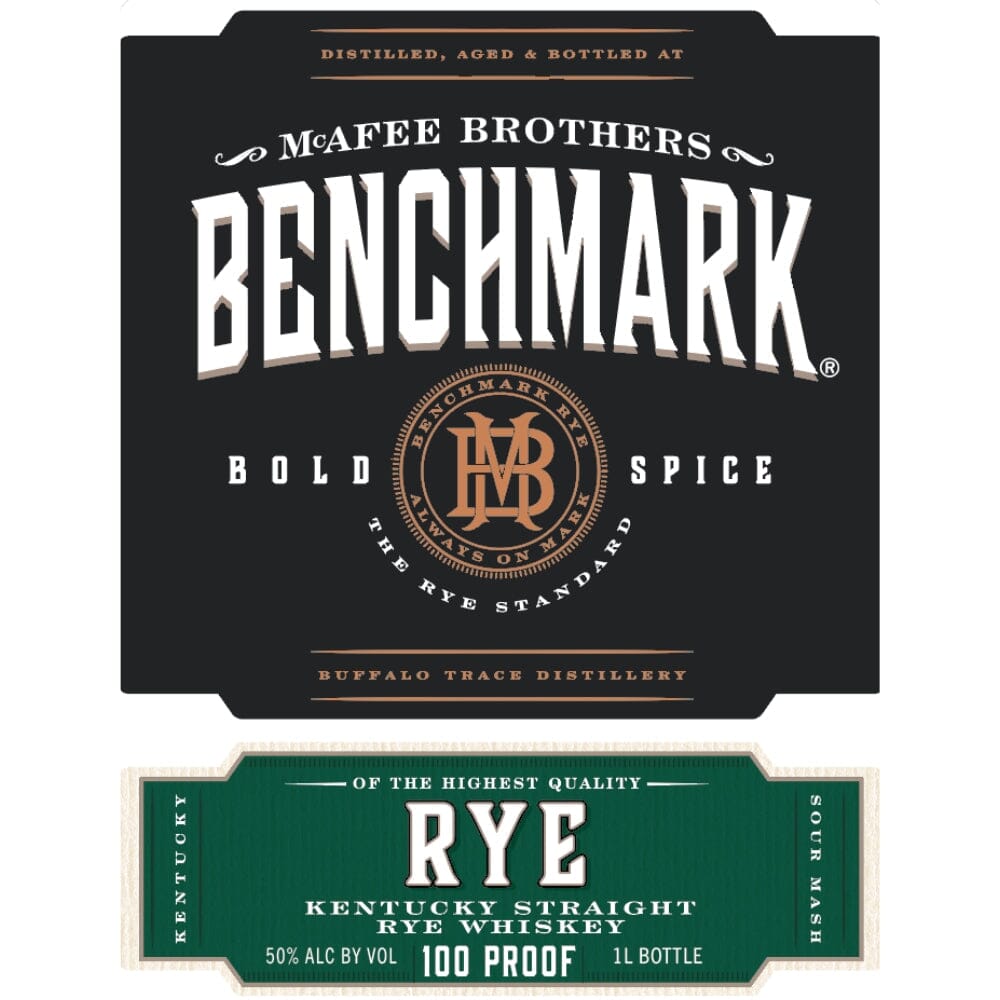 Benchmark Rye Whiskey 1L Rye Whiskey Benchmark 