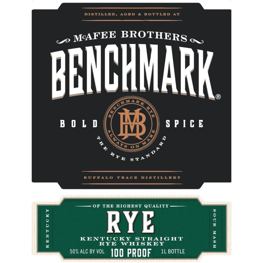 Benchmark Rye Whiskey 1L Rye Whiskey Benchmark 