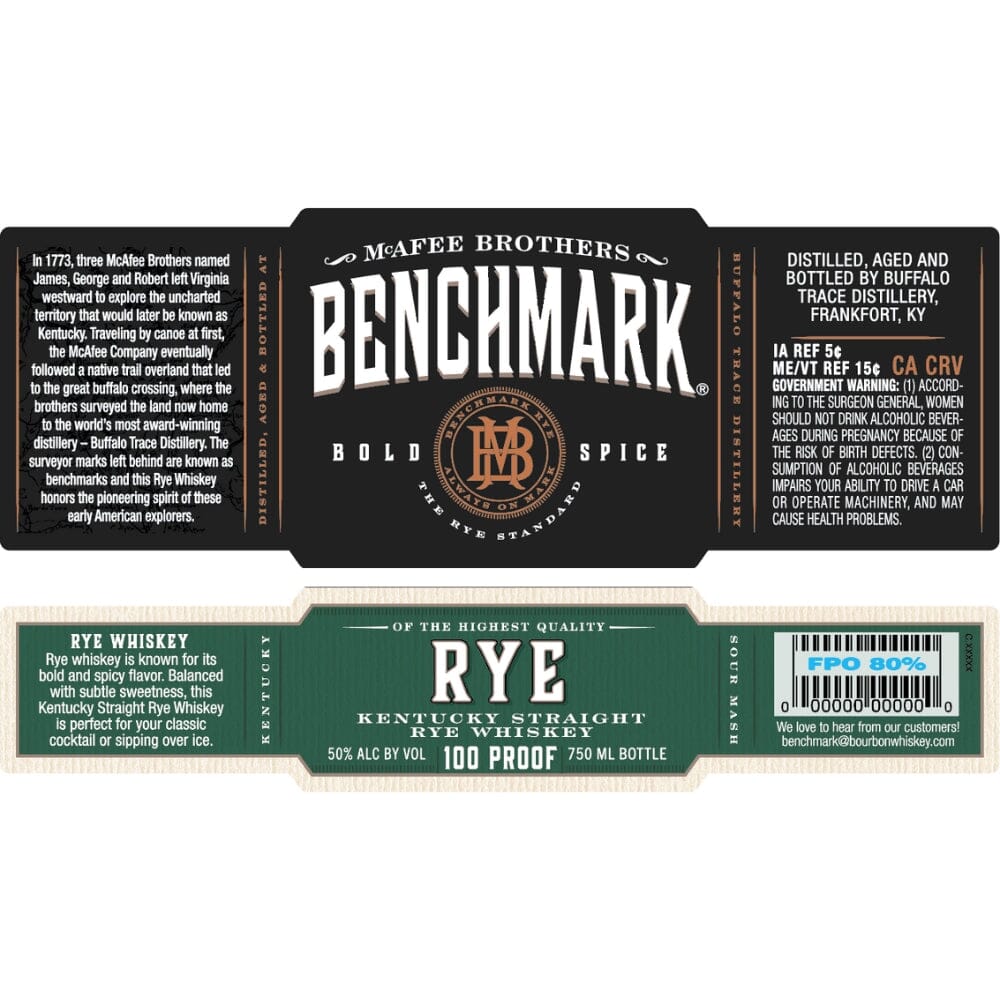Benchmark Rye Whiskey Rye Whiskey Benchmark 