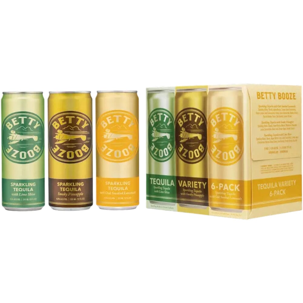 Betty Booze Sparkling Tequila Variety 6pk Canned Cocktails Betty Booze 