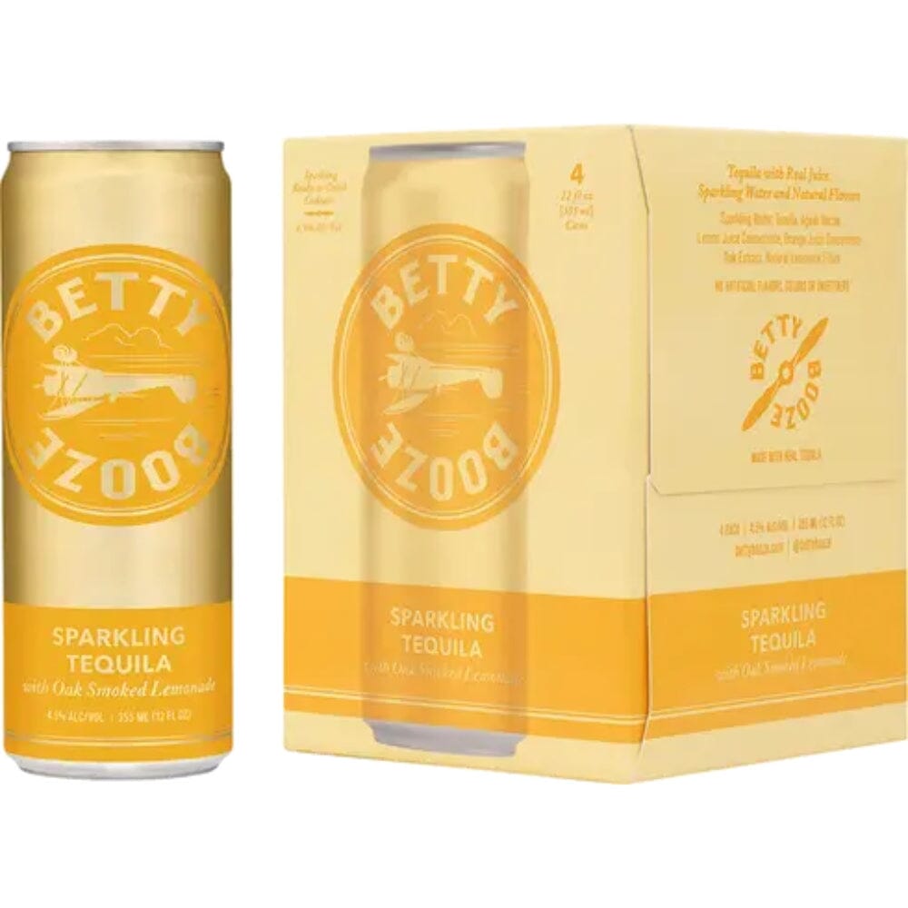 Betty Booze Sparkling Tequila With Smoked Lemonade 4pk Canned Cocktails Betty Booze 