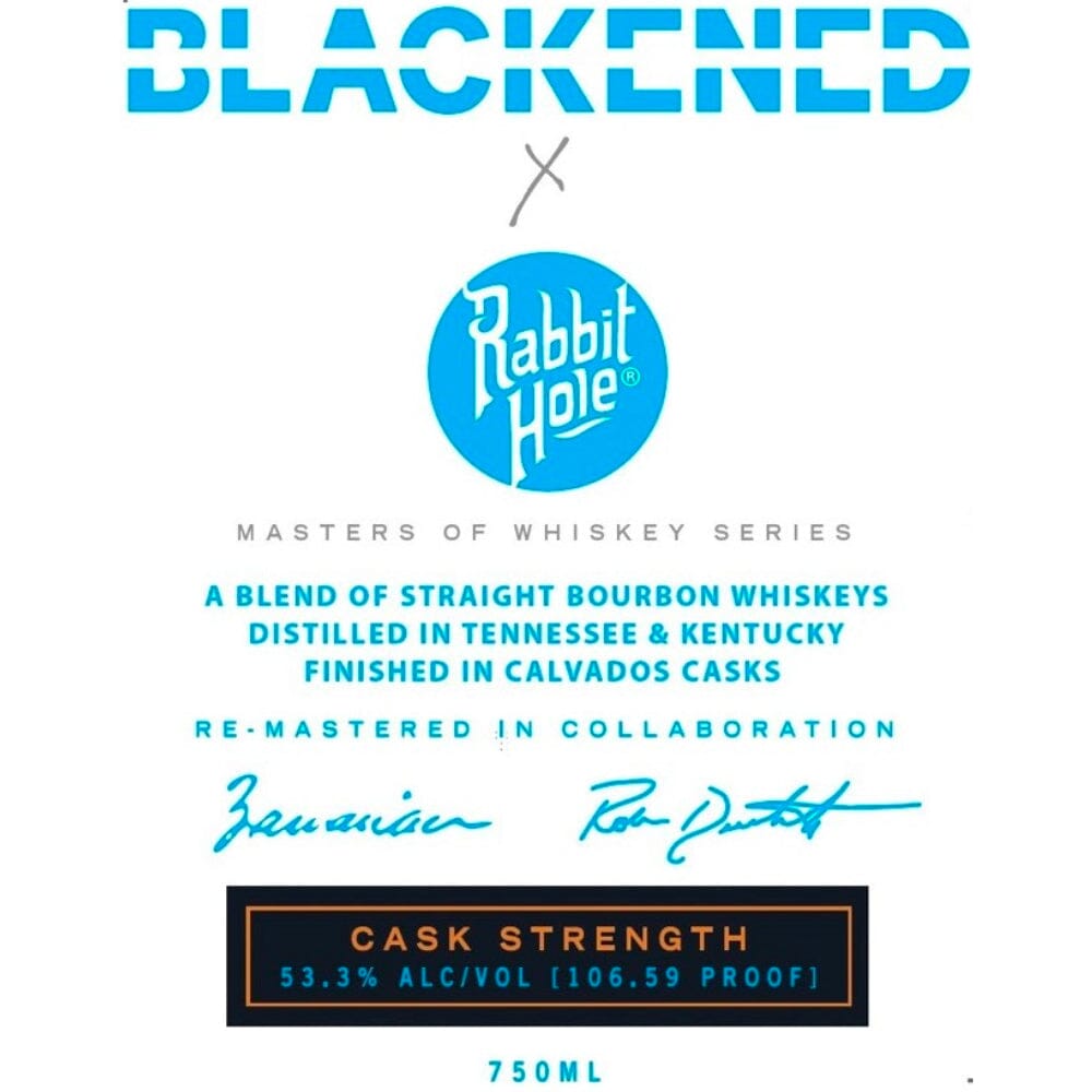 Blackened X Rabbit Hole Cask Strength Bourbon By Metallica Bourbon Rabbit Hole Distillery 