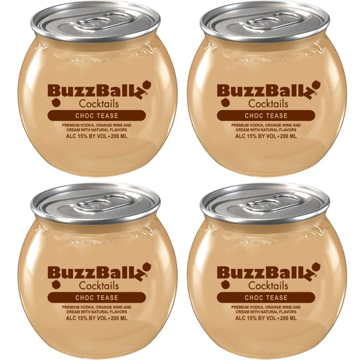 Buzzballz Choc Tease Pre-Mixed Cocktails 4-Pack Ready-To-Drink Cocktails Buzzballz 