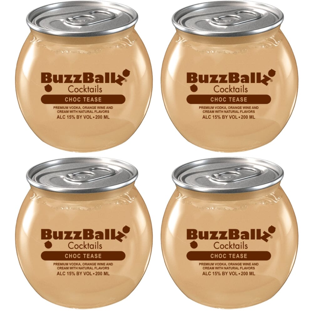 Buzzballz Choc Tease Pre-Mixed Cocktails 4-Pack Ready-To-Drink Cocktails Buzzballz 