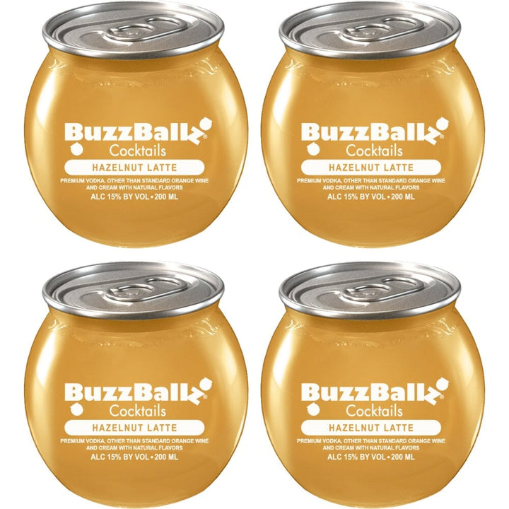 Buzzballz Hazelnut Latte Pre-Mixed Cocktails 4-Pack Ready-To-Drink Cocktails Buzzballz 