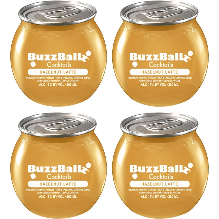 Buzzballz Hazelnut Latte Pre-Mixed Cocktails 4-Pack Ready-To-Drink Cocktails Buzzballz 