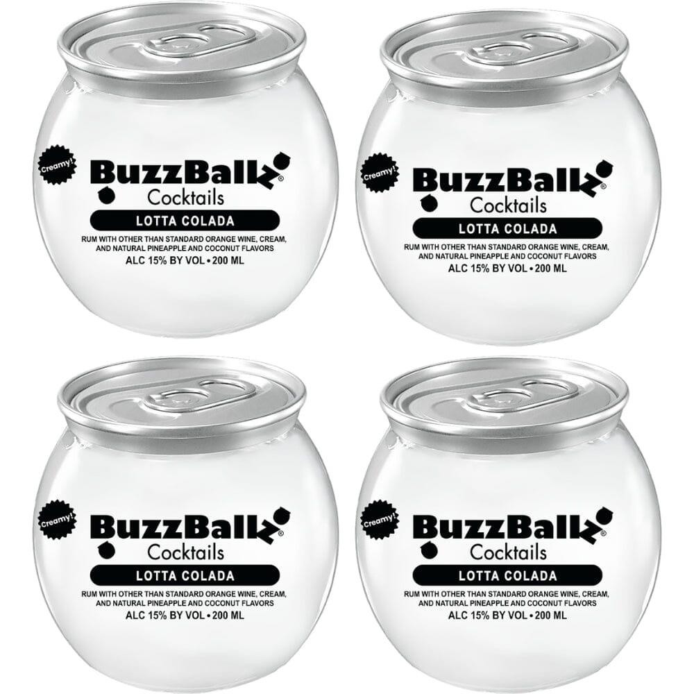 Buzzballz Lotta Colada Pre-Mixed Cocktails 4-Pack Ready-To-Drink Cocktails Buzzballz 