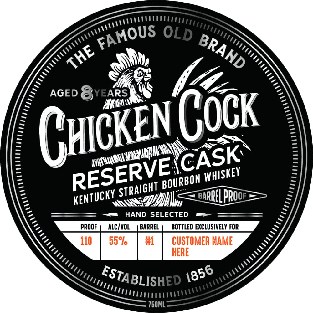 Chicken Cock 8 Year Old Reserve Cask Straight Bourbon Bourbon Chicken Cock 