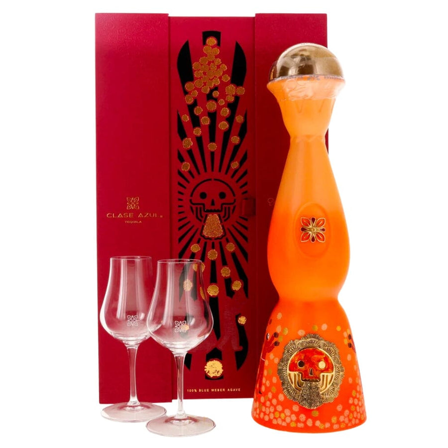 Clase Azul Dia De Muertos Edicion Limitada Aromas 2023 with Glasses Set Tequila Clase Azul Tequila 