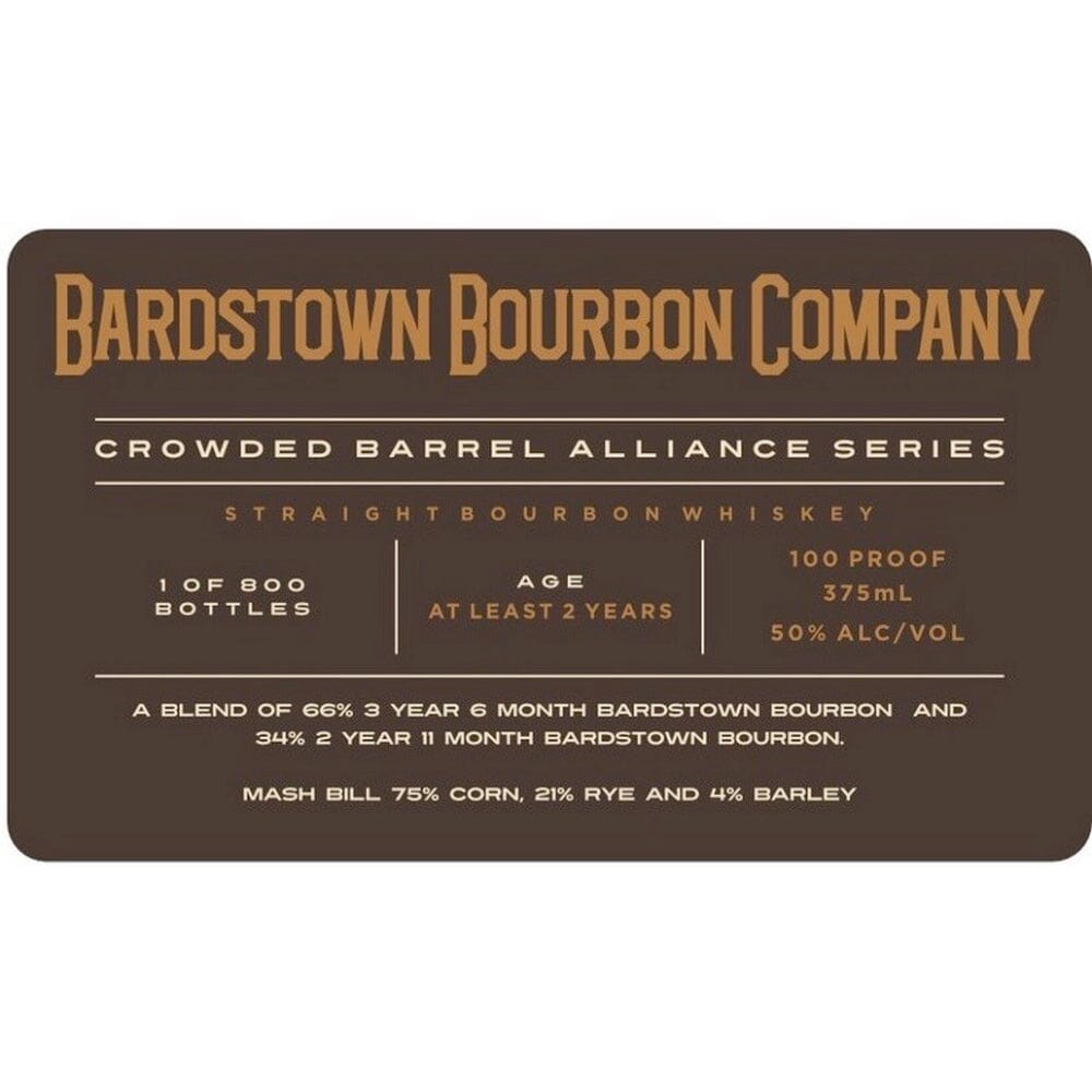Crowded Barrel Alliance Series Bardstown Bourbon Company Bourbon Bourbon Crowded Barrel Whiskey Co. 