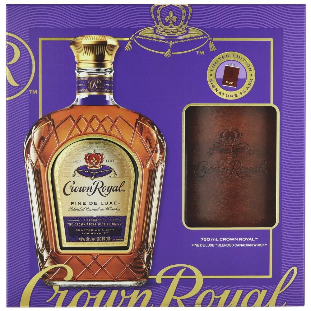 Crown Royal Deluxe W/Limited Edition Signature Flask Canadian Whisky Crown Royal 