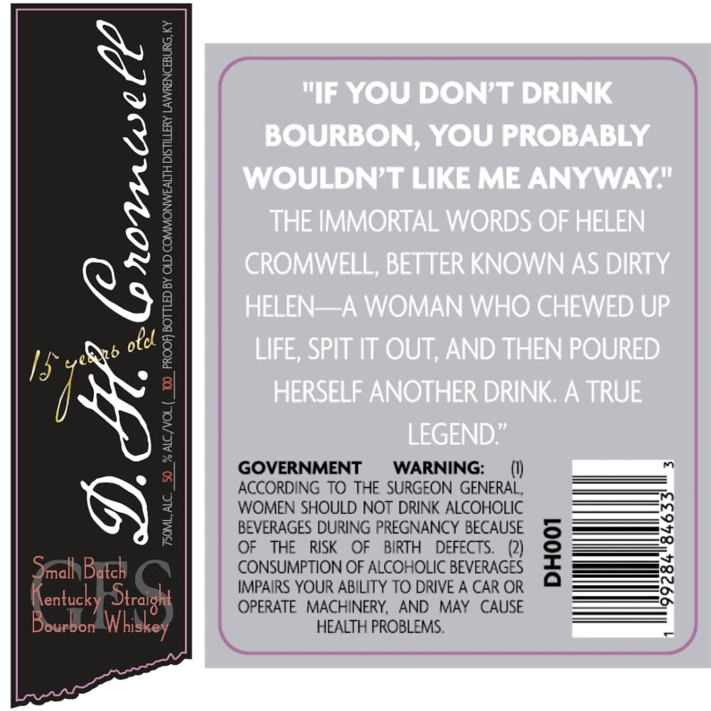 D.H. Cromwell 15 Year Old Small Batch Bourbon Bourbon D.H. Cromwell 