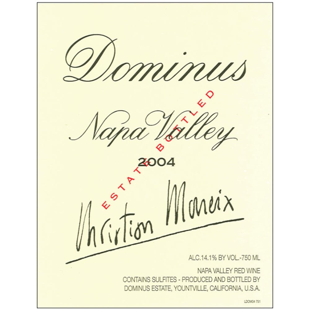 Dominus Estate Napa Valley 2004 750ml Wine Dominus Estate 