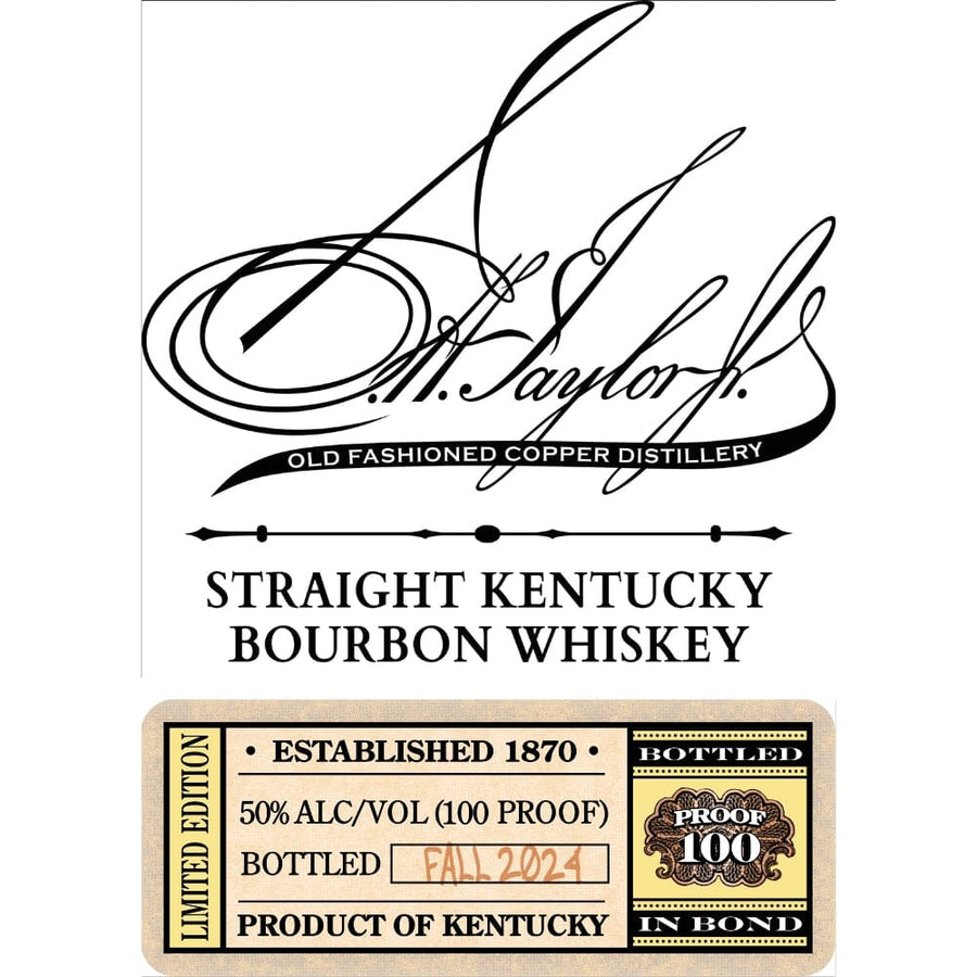 E.H. Taylor Bottled in Bond Bourbon Limited Edition Bourbon Colonel E.H. Taylor 