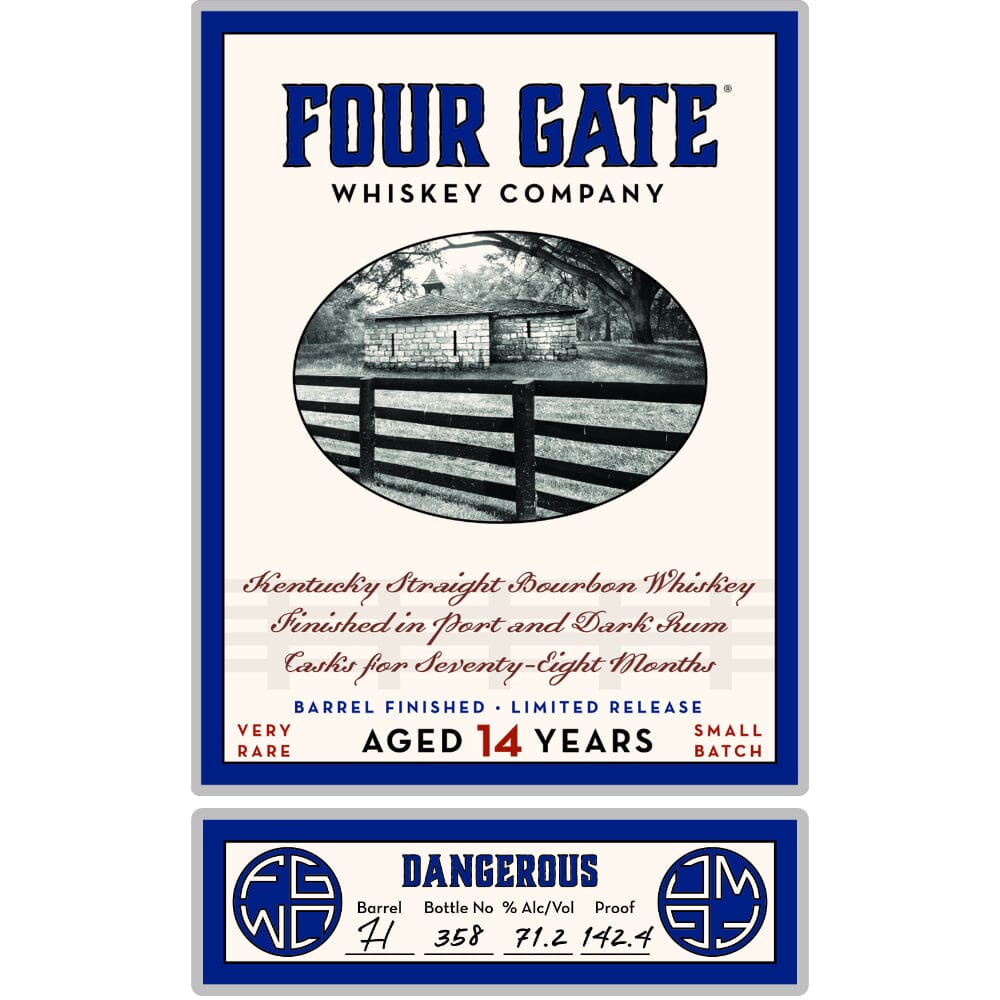 Four Gate Dangerous 14 Year Old Kentucky Straight Bourbon Bourbon Four Gate Whiskey 