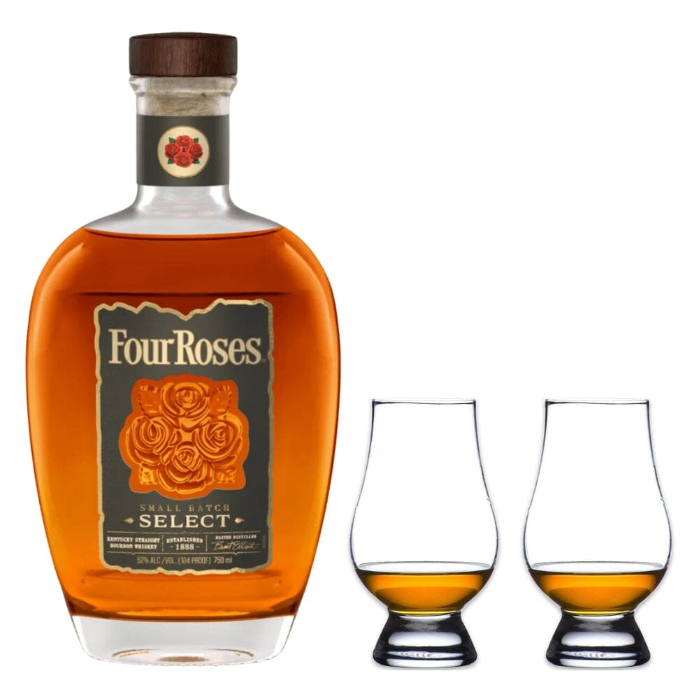Four Roses Small Batch Select & Glencairn Whiskey Glass Set Bourbon Four Roses 