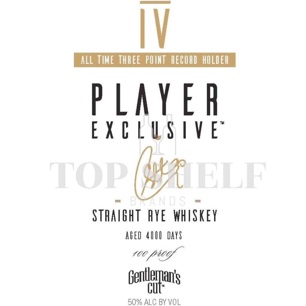 Gentleman’s Cut Player Exclusive IV Rye Whiskey By Steph Curry Rye Whiskey Gentleman's Cut 