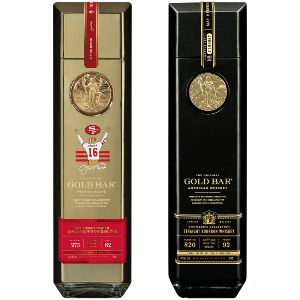 Gold Bar Whiskey Joe Montana Collection Kickoff Gift Set American Whiskey Gold Bar 