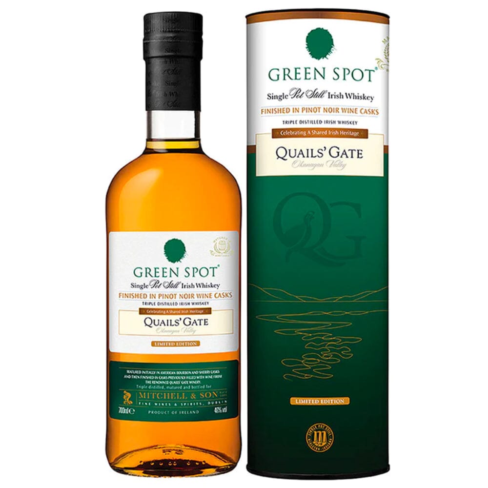 Green Spot Quails Gate Single Pot Still Irish Whiskey Irish whiskey Spot Whiskey 