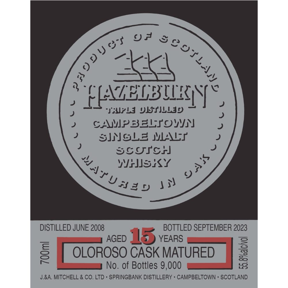 Hazelburn 15 Year Old Oloroso Cask Matured 2023 Scotch Hazelburn 