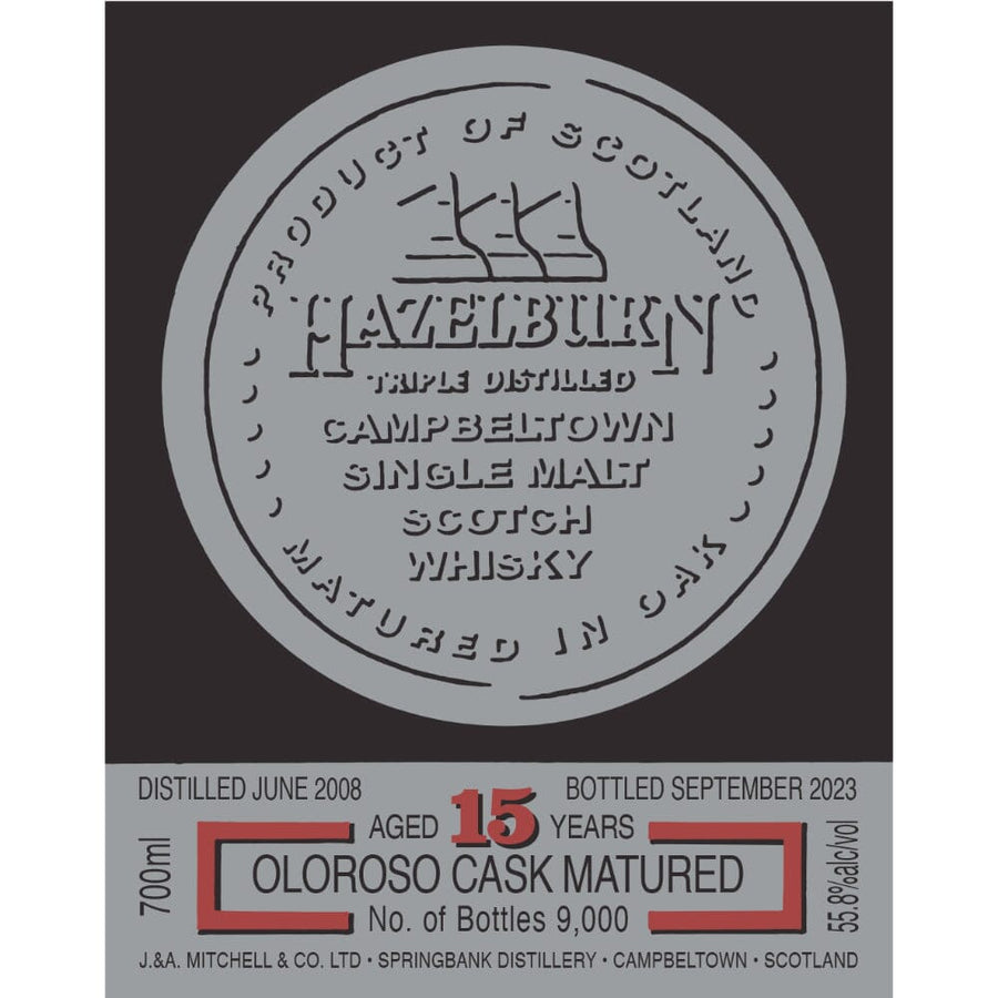 Hazelburn 15 Year Old Oloroso Cask Matured 2023 Scotch Hazelburn 