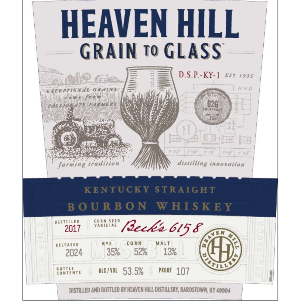 Heaven Hill Grain to Glass Straight Bourbon Whiskey Bourbon Heaven Hill Distillery 
