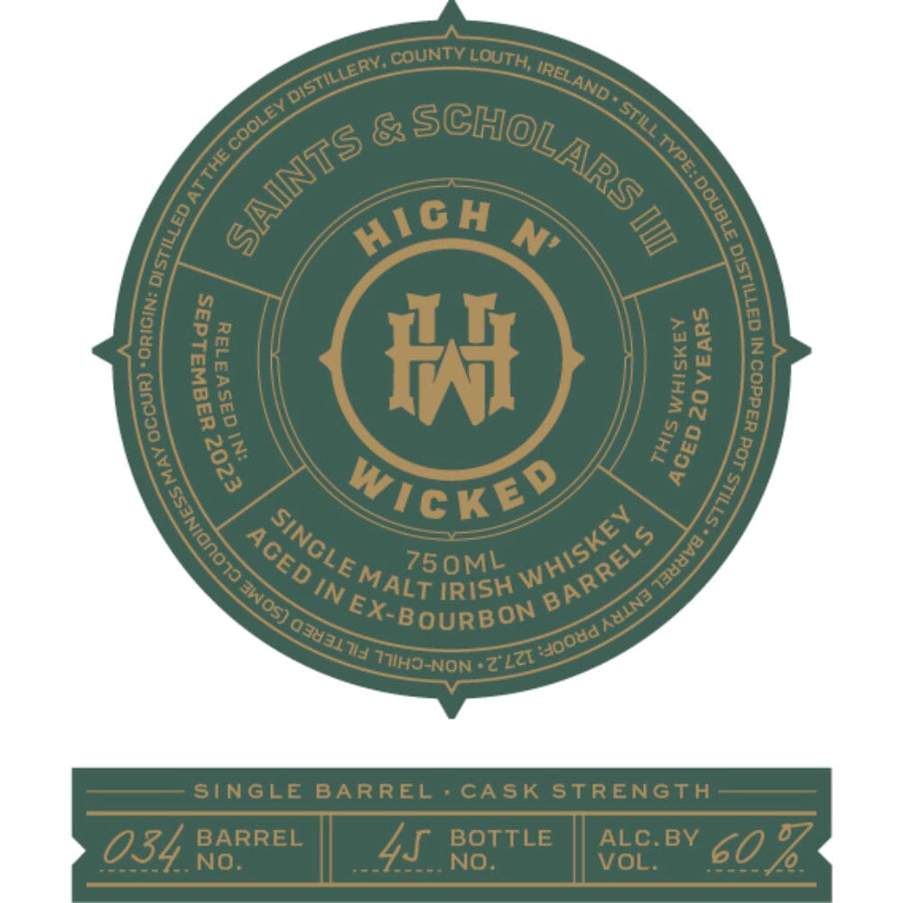 High N’ Wicked Saints & Scholars III Irish whiskey High N' Wicked 