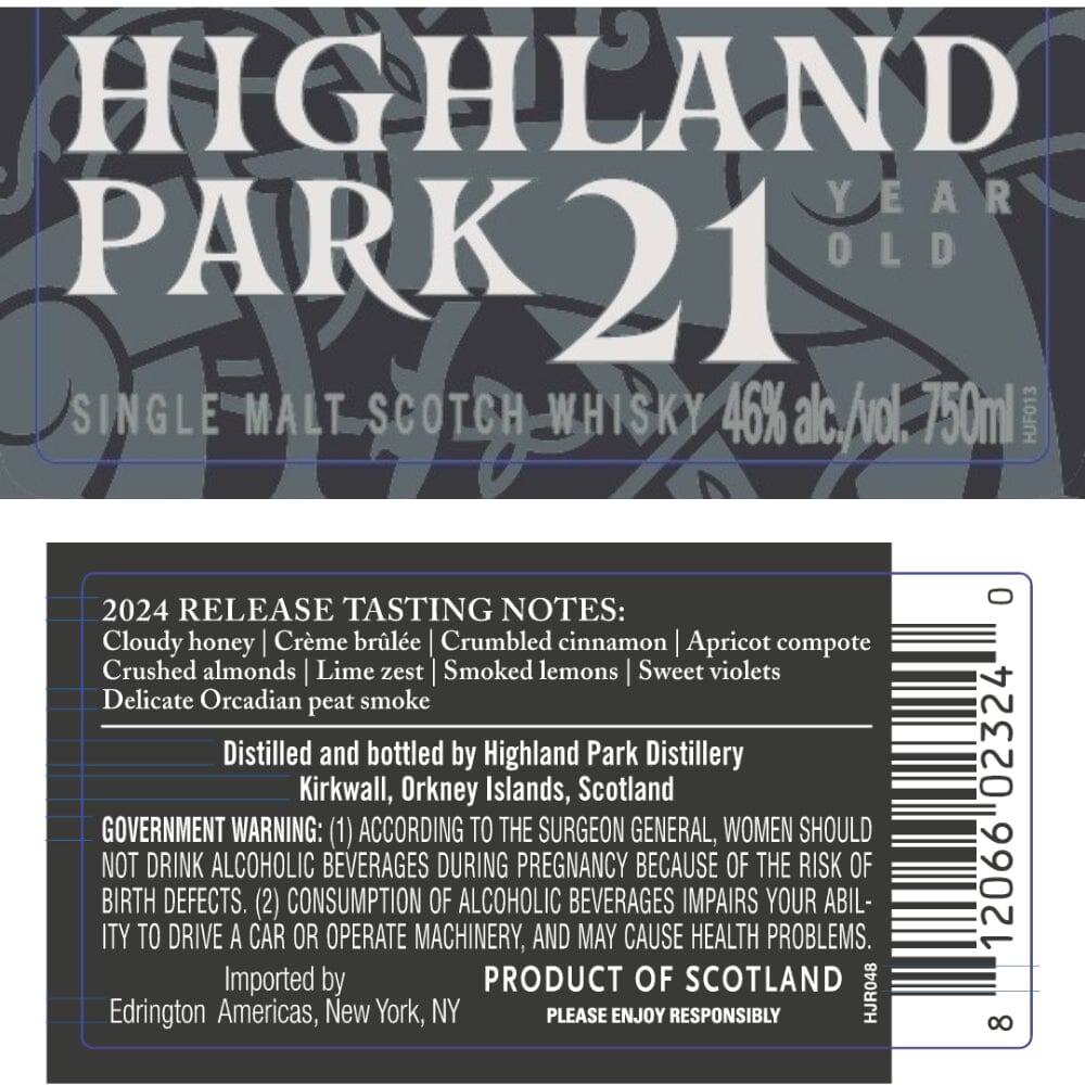 Highland Park 21 Year Old 2024 Release Scotch Highland Park 