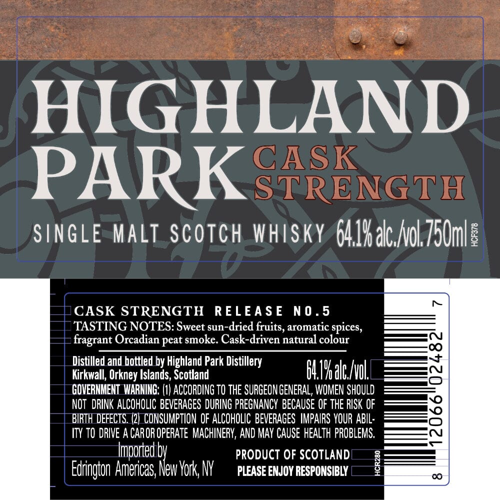 Highland Park Cask Strength Release No. 5 Scotch Highland Park 