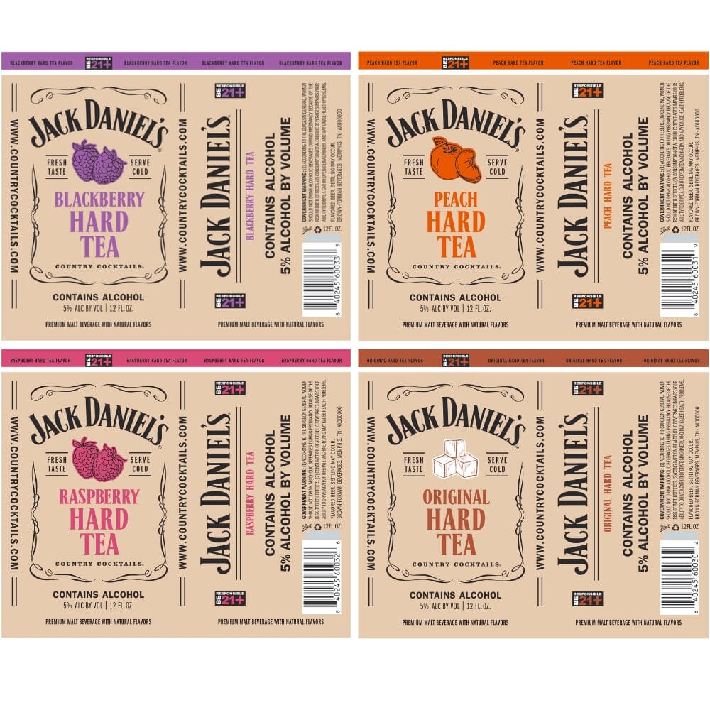 Jack Daniel’s Country Cocktails Hard Tea Variety 12pk Pre-mixed Cocktails Jack Daniel's 