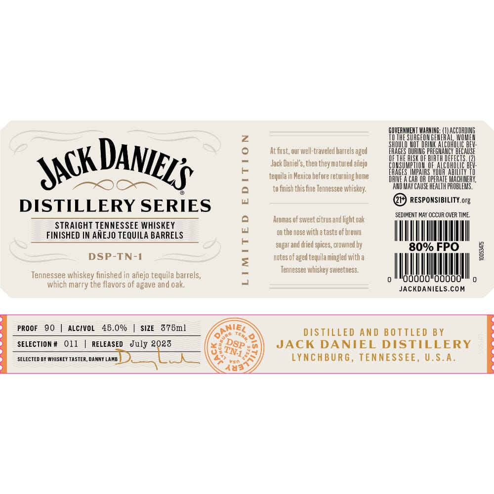 Jack Daniel's Distillery Series No. 11 Tennessee Whiskey Jack Daniel's 