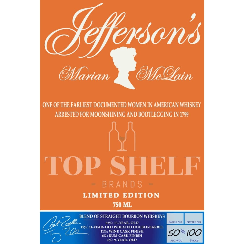 Jefferson’s Marian McLain Limited Edition Batch 2 Bourbon Jefferson's 