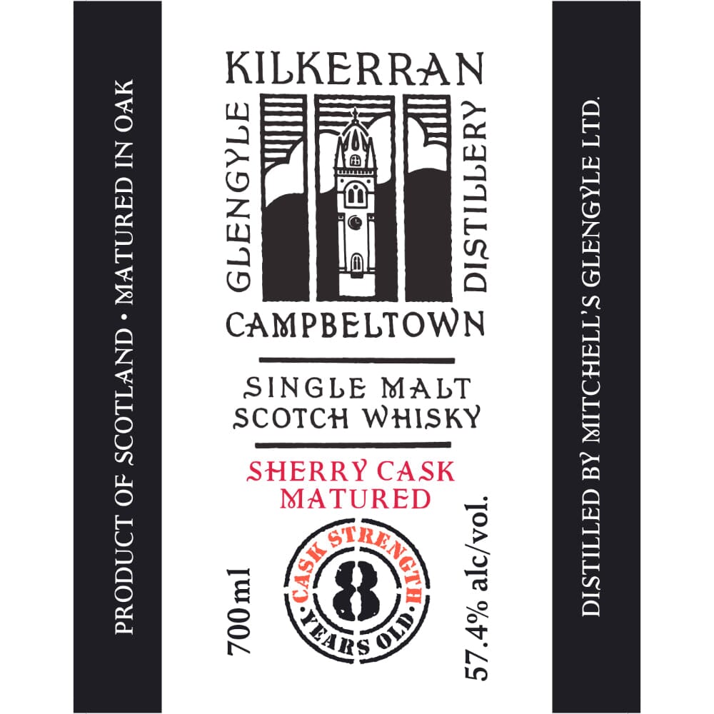 Kilkerran 8 Year Old Sherry Cask Matured 57.4 Proof Scotch Kilkerran 