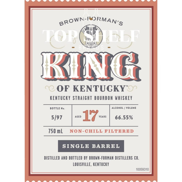 King of Kentucky 17 Year Old Bourbon 2025 Release Bourbon King of Kentucky 
