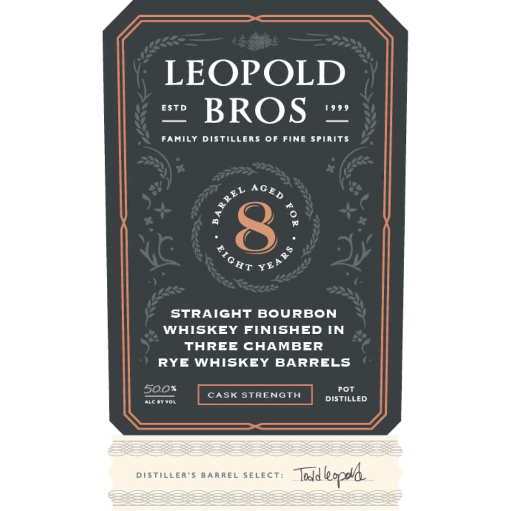 Leopold Bros Straight Bourbon Finished in Three Chambers Rye Barrels Bourbon Leopold Bros 