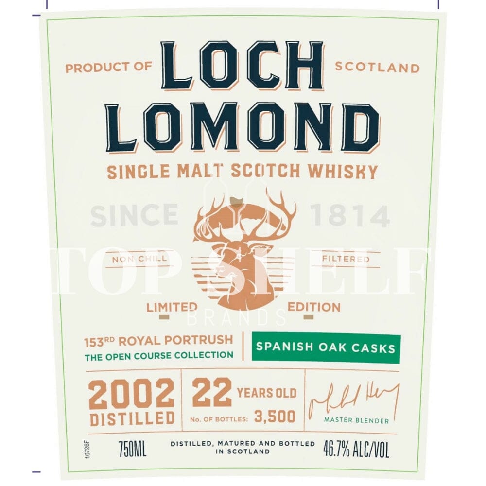 Loch Lomond 153rd Royal Portrush Spanish Oak Casks Scotch Loch Lomond 