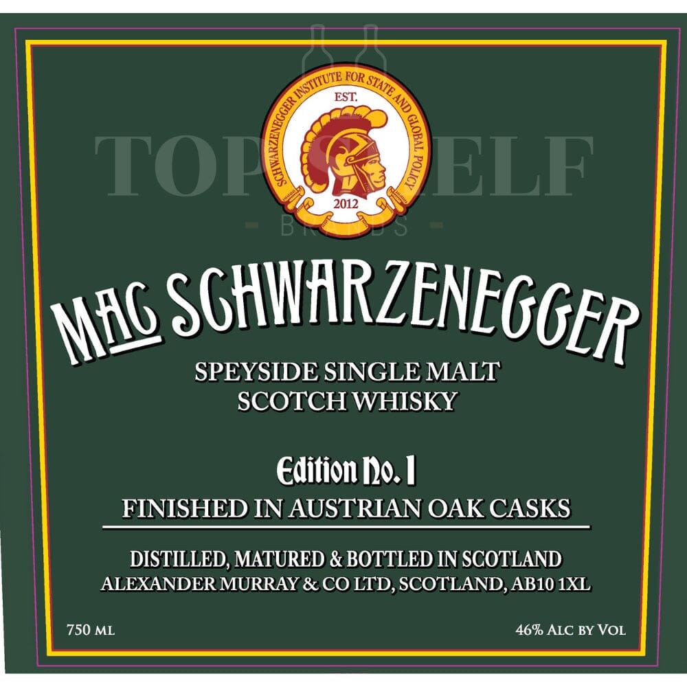 MacSchwarzenegger Edition No. 1 by Arnold Schwarzenegger Scotch MacSchwarzenegger 