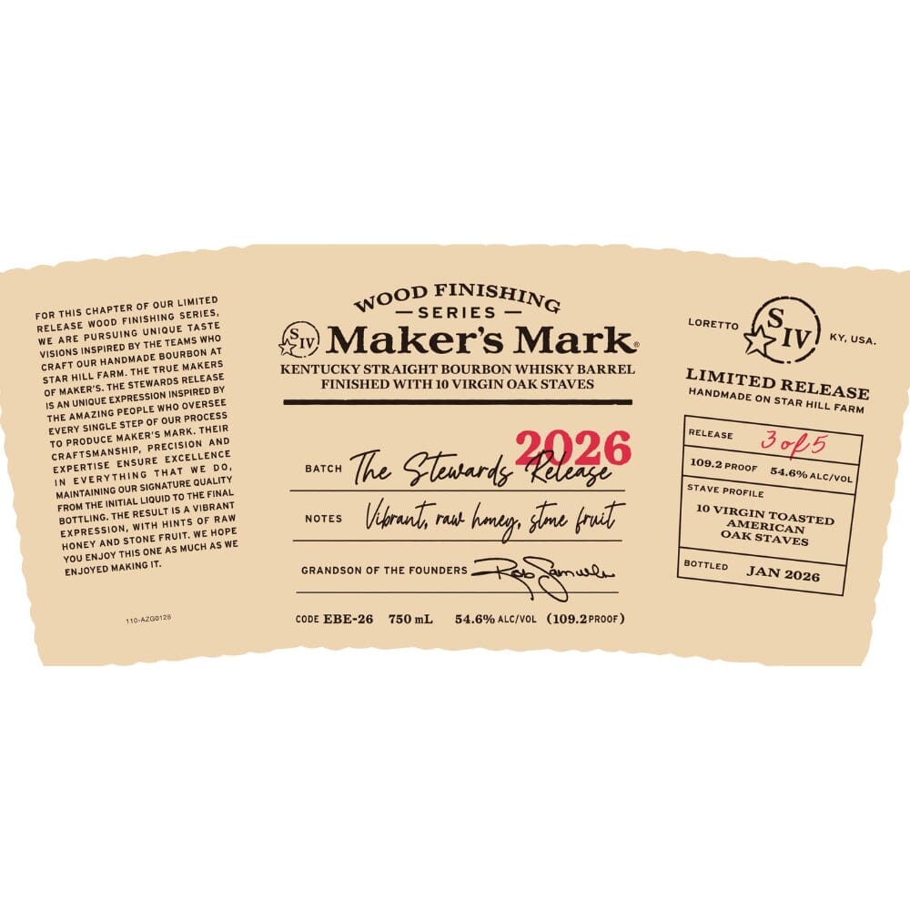Maker’s Mark The Stewards Release Wood Finishing Series 2026 Release Bourbon Maker's Mark 