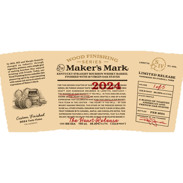 Buy Maker's Mark Wood Finishing Series 2024 The Heart Release Online