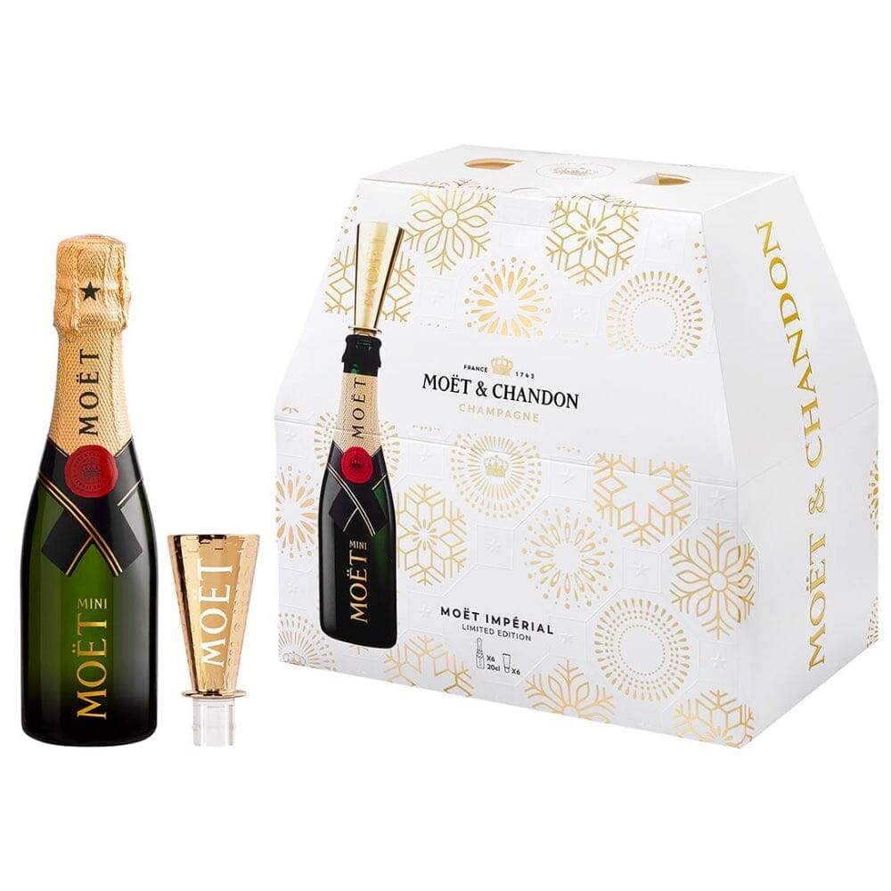 Moët & Chandon Brut End of Year Festive Minis Gift Box Limited Edition 6PK Champagne Moët & Chandon 