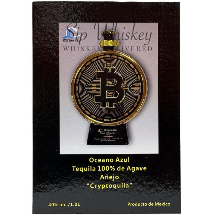 Oceano Azul Bitcoin Cryptoquila Anejo Tequila 1L Tequila Oceano Azul 