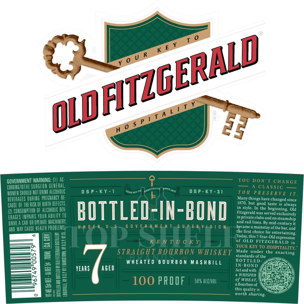 Old Fitzgerald 7 Year Old Bottled in Bond Bourbon Bourbon Old Fitzgerald 