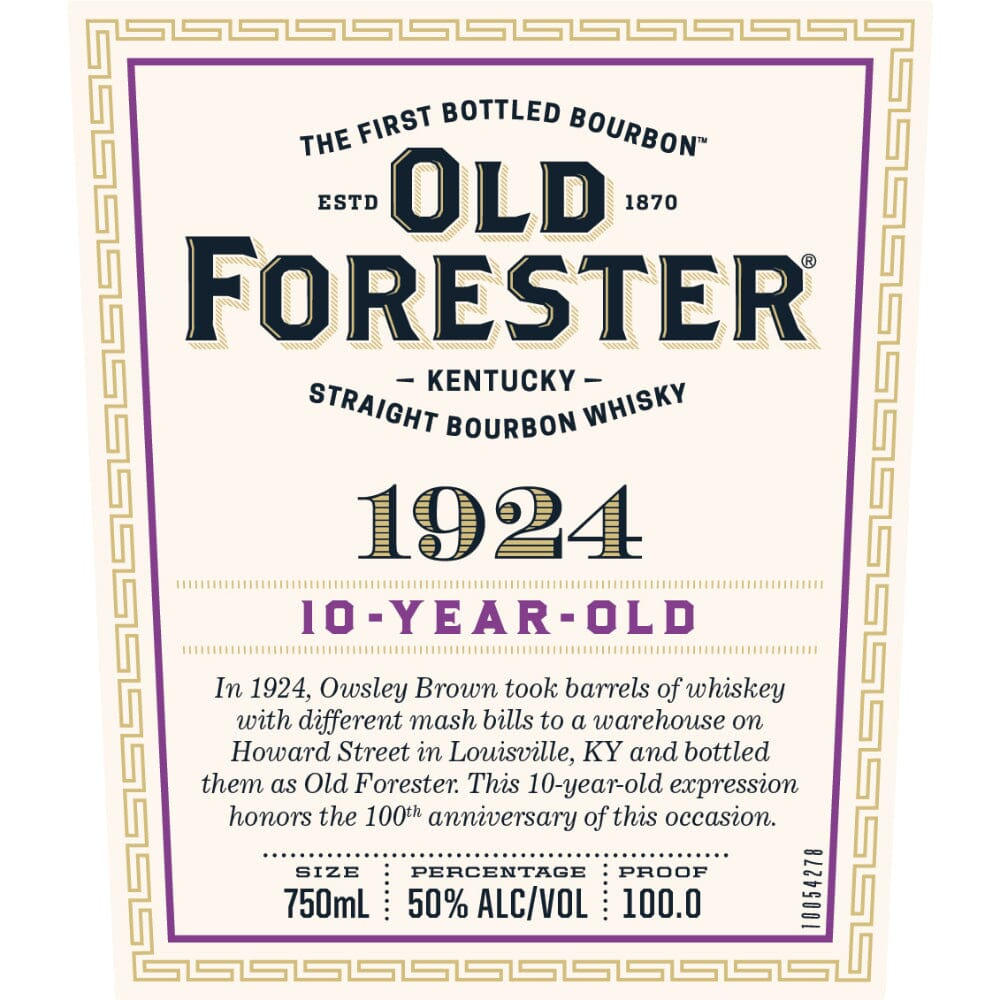 Old Forester 1924 10 Year Old Straight Bourbon Bourbon Old Forester 