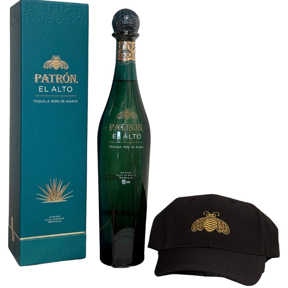 Patron El Alto Tequila Reposado With Black Special Edition Hat Tequila Patron Tequila 