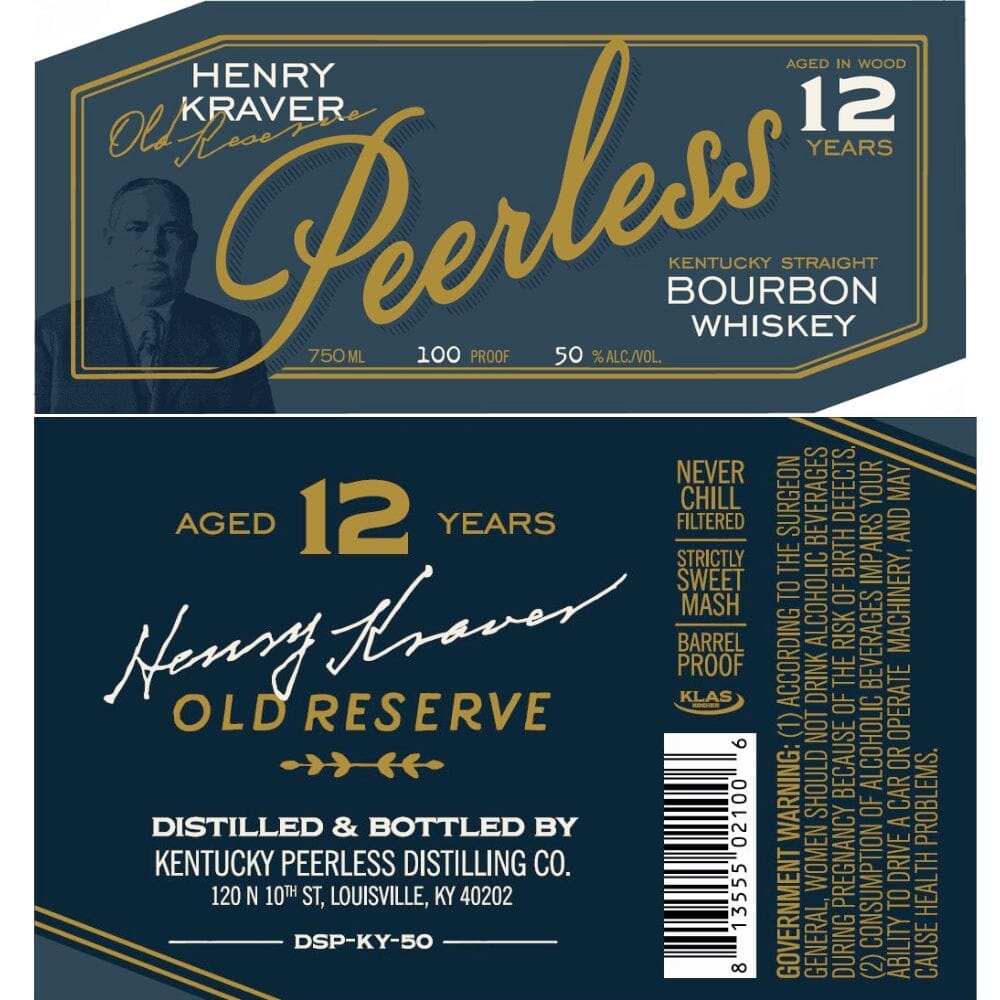 Peerless Henry Kraver 12 Year Old Bourbon Bourbon Kentucky Peerless 