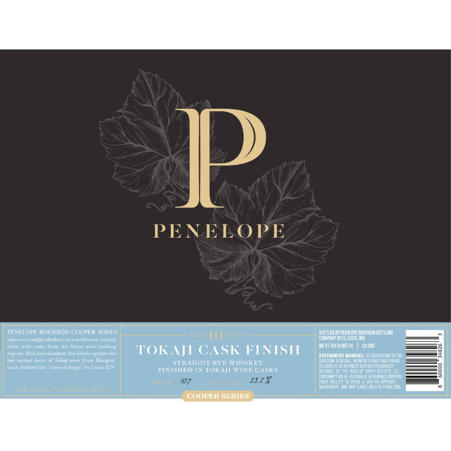 Penelope 10 Year Old Tokaji Cask Finish Straight Rye Rye Whiskey Penelope Bourbon 