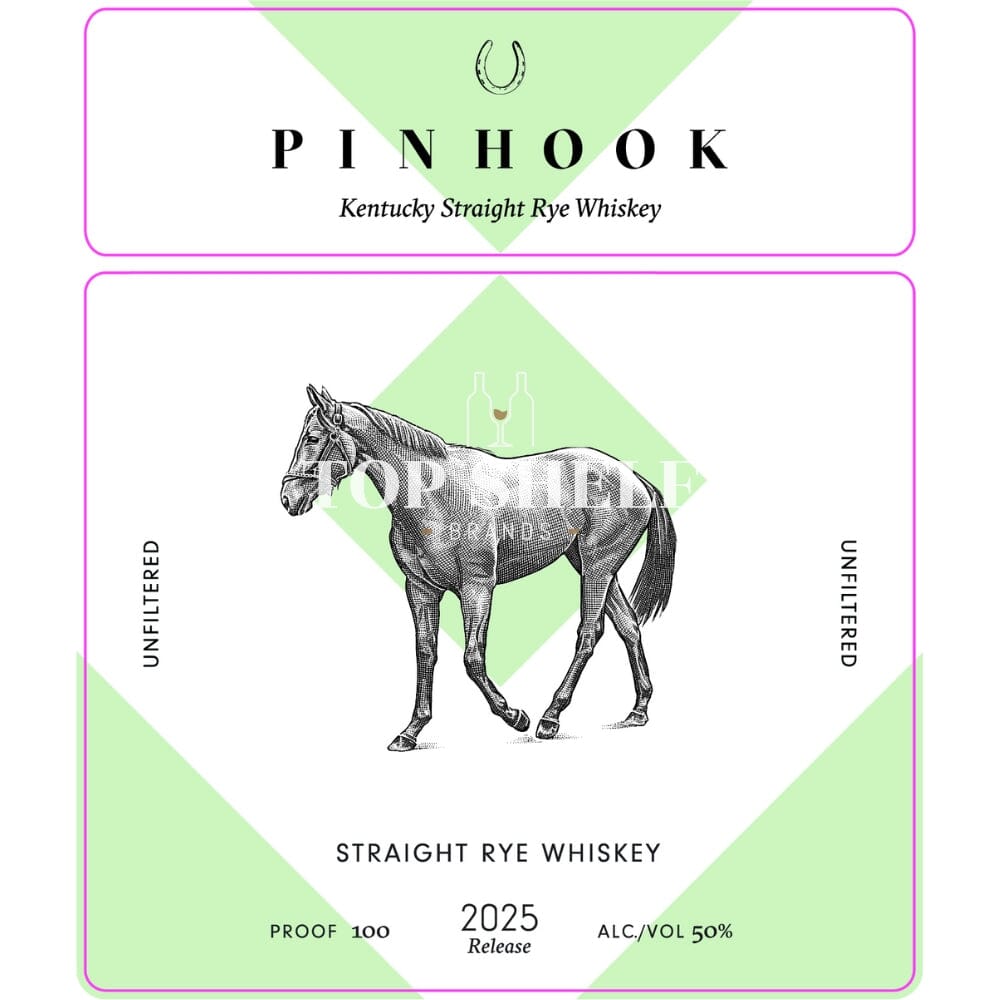 Pinhook Straight Rye 2025 Release Rye Whiskey Pinhook Bourbon 