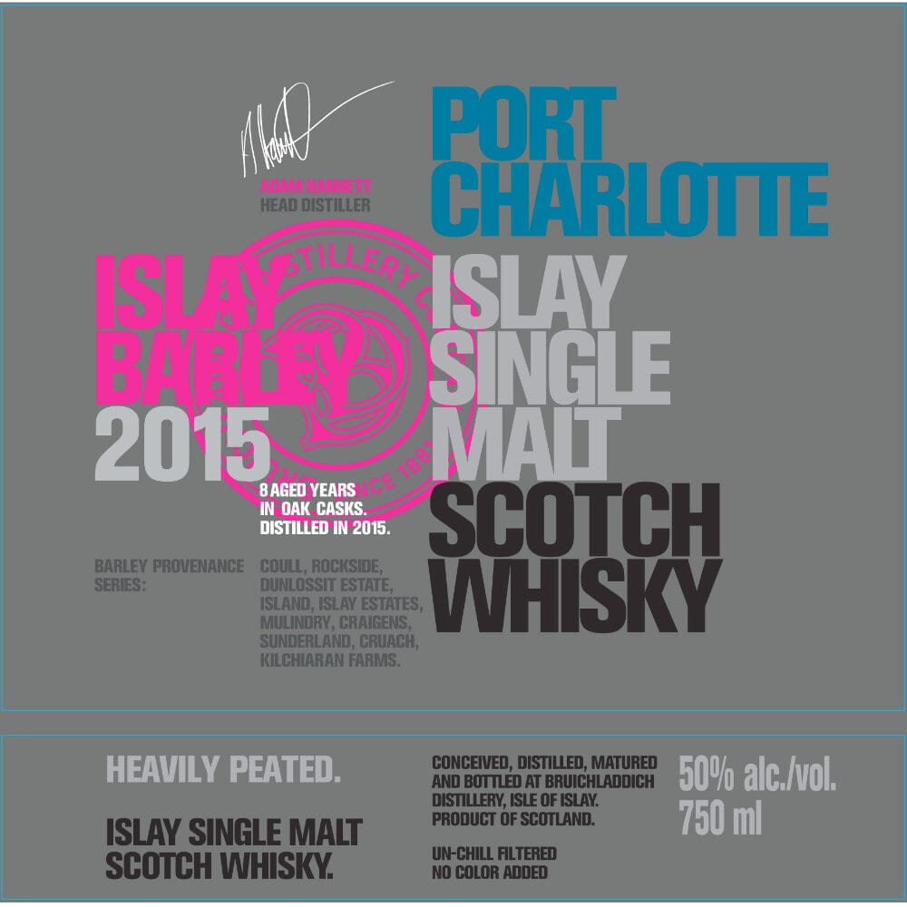 Port Charlotte Islay Barley 2015 Single Malt Scotch Scotch Port Charlotte 