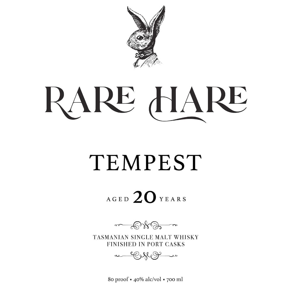 Rare Hare Tempest 20 Year Old Tasmanian Single Malt Single Malt Whisky Rare Hare Spirits 