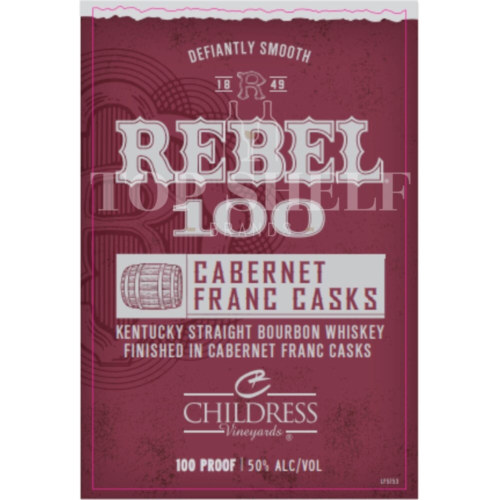 Rebel 100 Cabernet Franc Casks Bourbon Bourbon Rebel Bourbon 